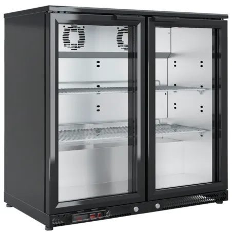 Refrigerated Bottle Display Cooler 900mm with Hinged Glass Doors
