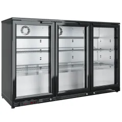 Refrigerated Bottle Display Cooler 1350mm with Hinged Glass Doors