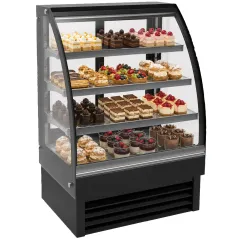 Vitrina Expositora Refrigerada Pastelería Cristal Curvo 90 cm Profesional