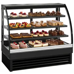 Vitrina Expositora Refrigerada Pastelería Cristal Curvo 120 cm Profesional
