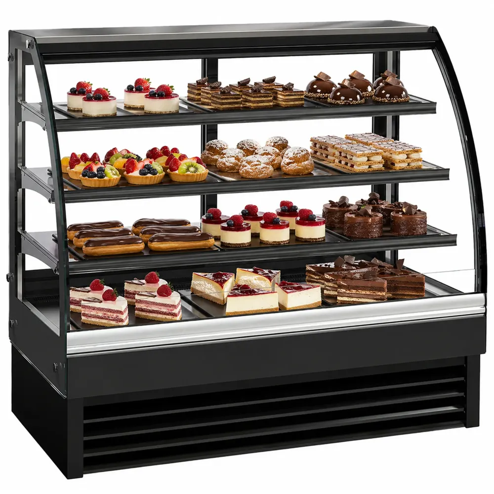 Commercial Refrigerated Display Counter Curved Glass 120 cm