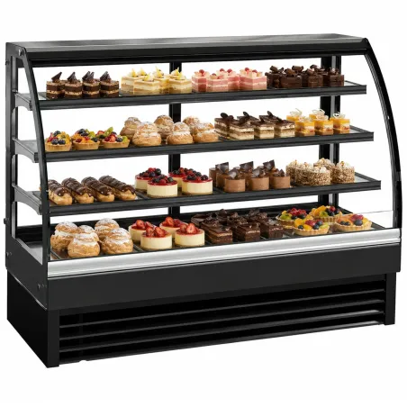 Vitrine réfrigérée pâtisserie professionnelle vitre bombée 150 cm