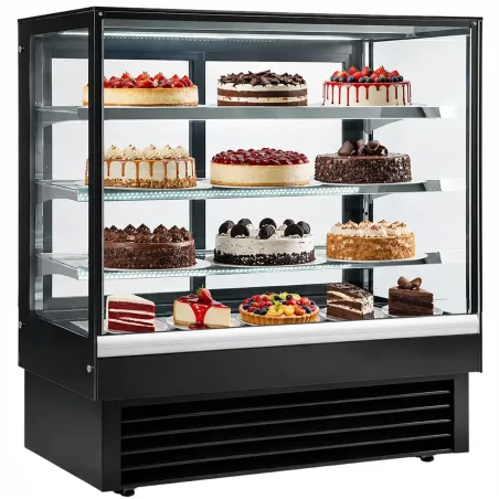 Vitrine réfrigérée pâtisserie professionnelle vitre droite 120 cm