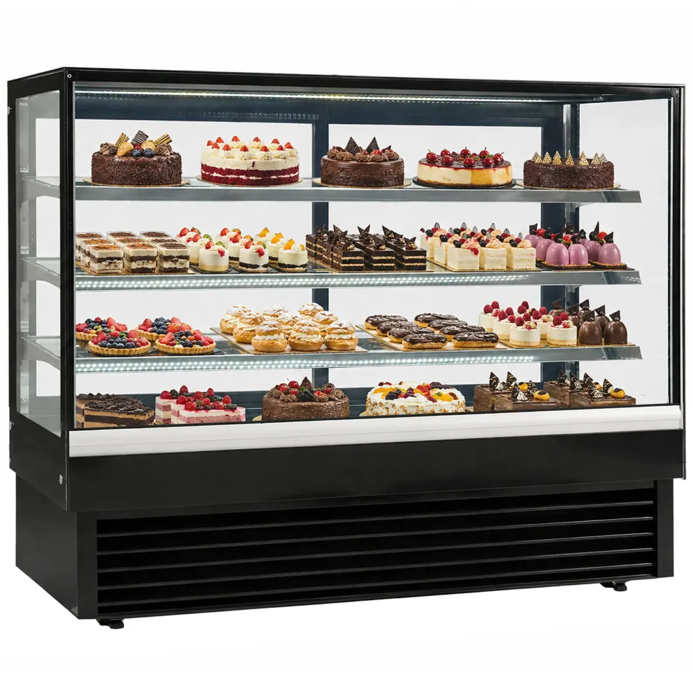 Vitrine réfrigérée pâtisserie professionnelle vitre droite 150 cm