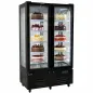 Vitrina expositora refrigerada doble de 132 cm amb 4 cares envidrades