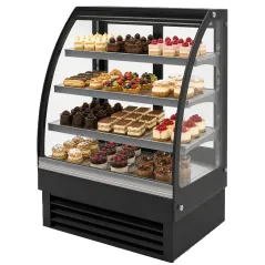 Vitrina Expositora Refrigerada Pastelería Cristal Curvo 90 cm Profesional