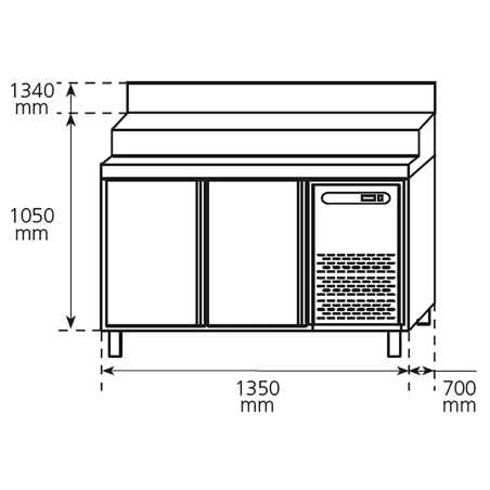 Mesa preparación ensaladas