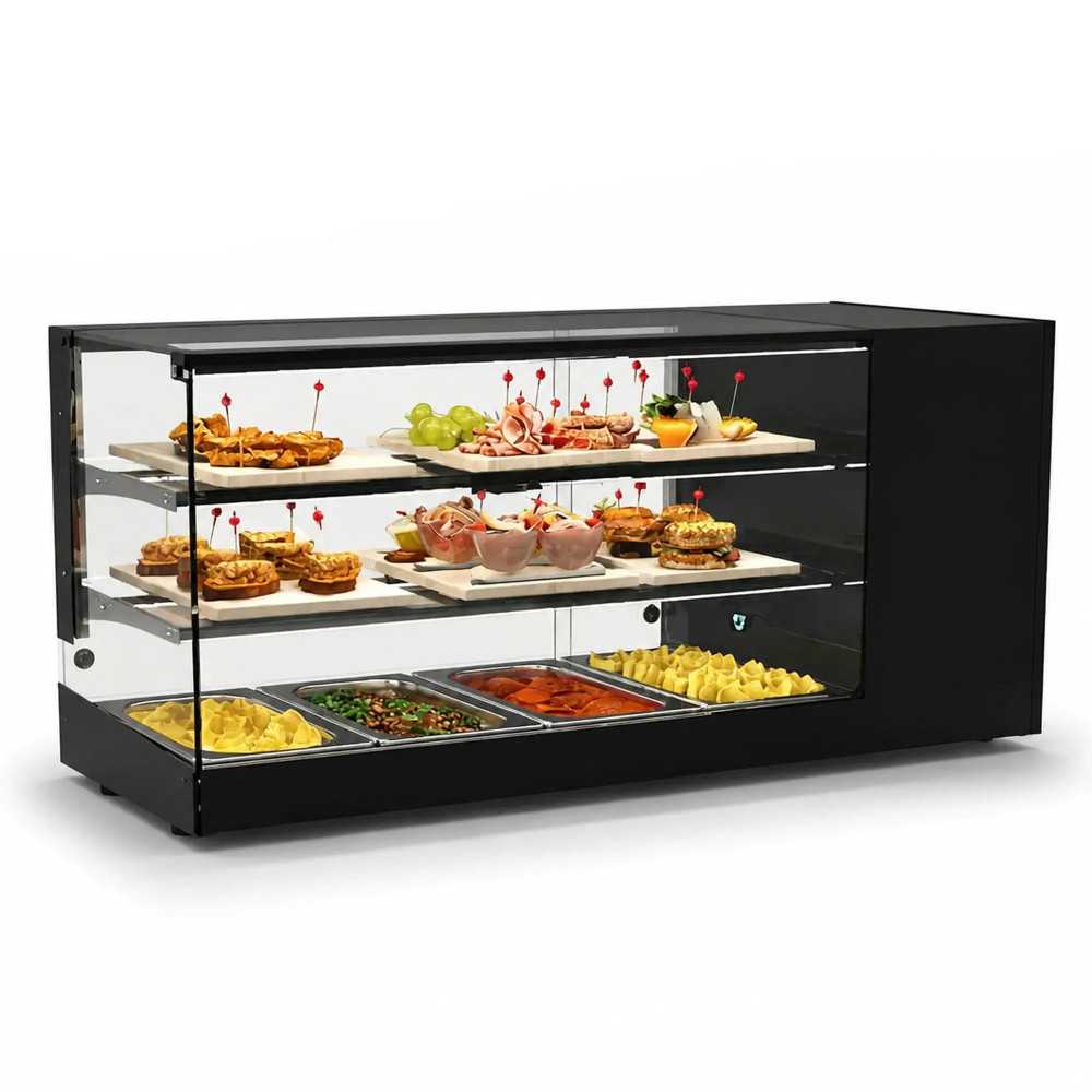 Vitrine réfrigérée Logic Tapas 3 niveaux pour 6–8 bacs GN 1/3 avec LED