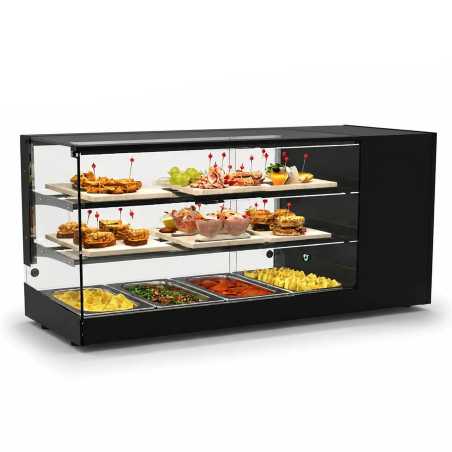 Vitrina expositora refrigerada Logic Tapas 3 pisos 6 - 8 bandejas GN 1/3 con LED