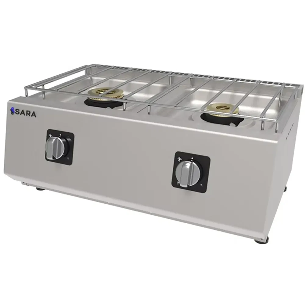 Cuisinière professionnelle à gaz de table 2 feux Sara by Repagas