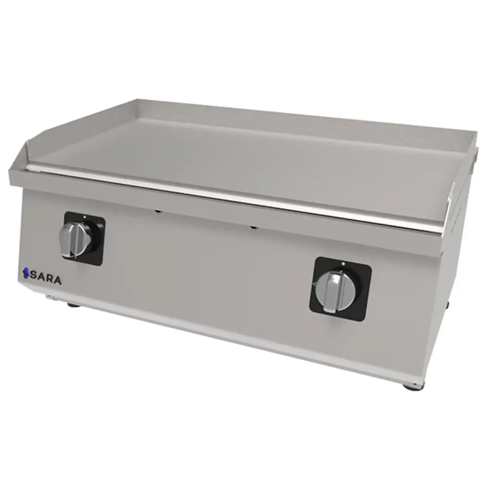 Plancha profesional a gas 80cm de sobremesa 2 quemadores Serie 550 Sara By Repagas