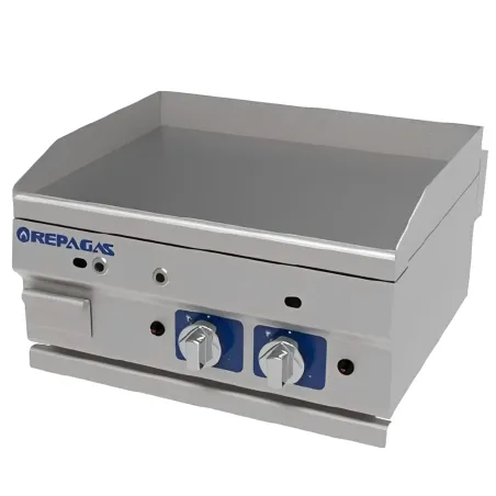 Professional 60 cm gas griddle with iron plate 2 burners Series 550 Repagas