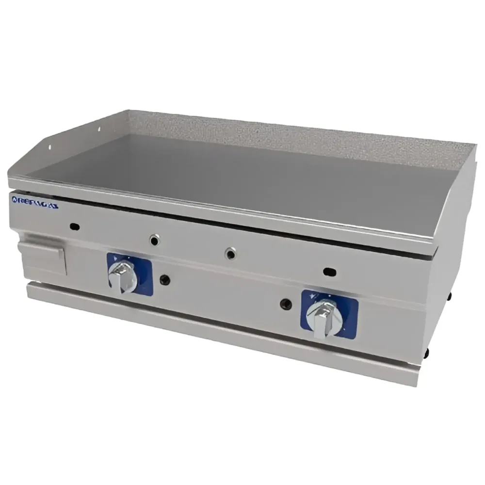 Plancha a gas profesional de hierro 90 cm 2 quemadores Serie 550 Repagas