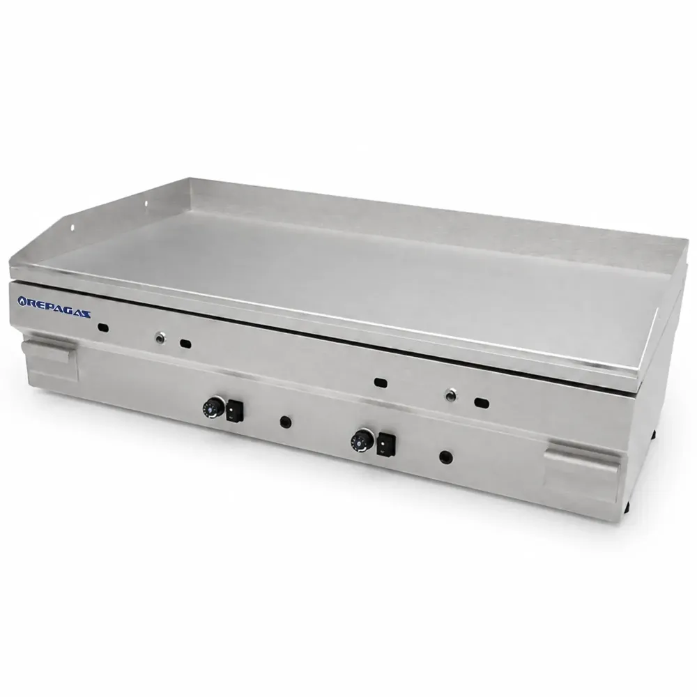 Professional 120 cm hard chrome gas griddle 2 burners Series 550 Repagas Professional 120 cm hard chrome gas griddle 2 burners Series 550 Repagas