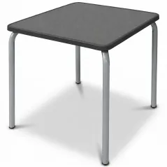 Commercial terrace 67x67 table steel frame resin top