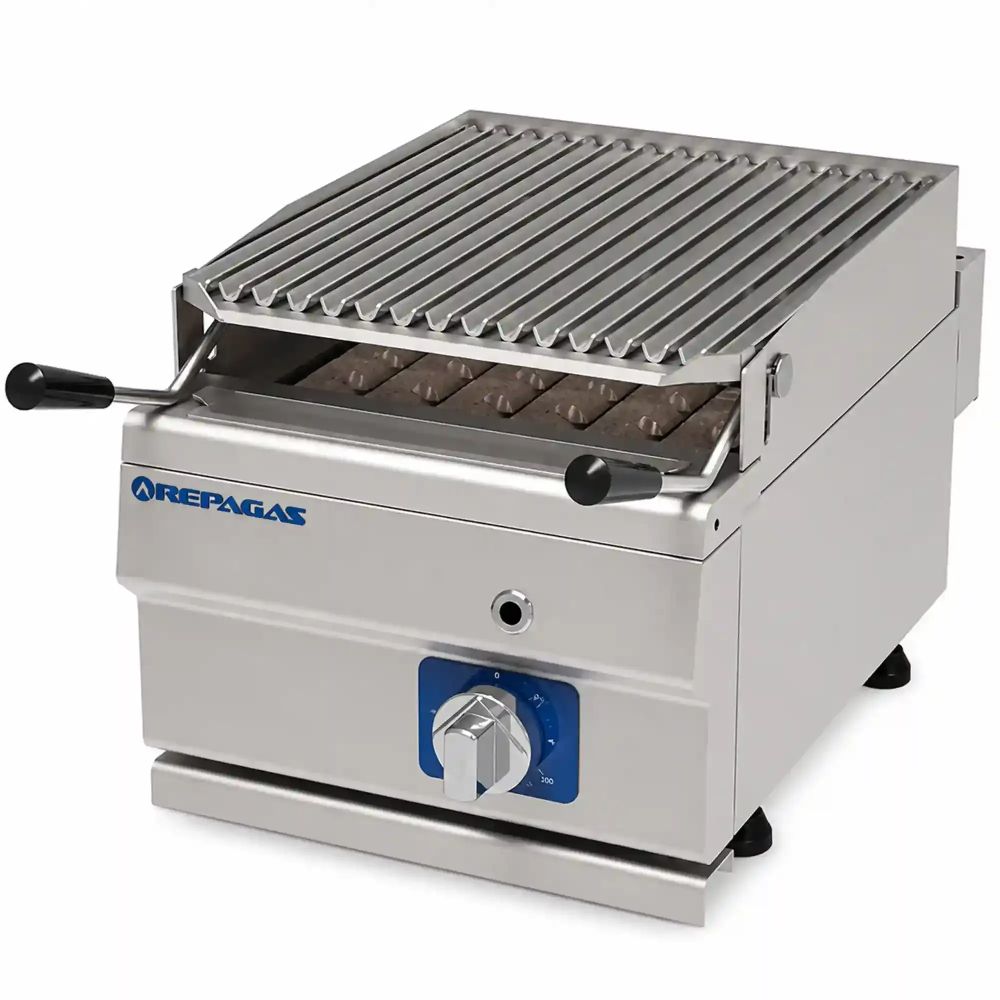 Professional 40 cm gas chargrill with ceramic briquettes, Series 550 Repagas Professional 40 cm gas chargrill with ceramic briquettes, Series 550 Repagas