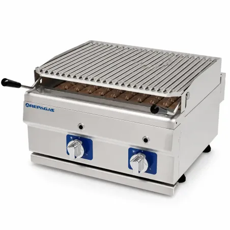 Barbacoa de gas professional amb briquetes 60 cm, Sèrie 550 Repagas