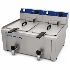 Friteuse électrique professionnelle avec 2 cuves, 7+7 litres, Série 550 Repagas