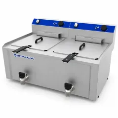 Freidora eléctrica profesional con 2 cubas y 10+10 litros Serie 550 Repagas
