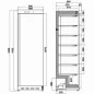 Congelador vertical industrial con 7 cajones 400L Worldmai para hostelería profesional