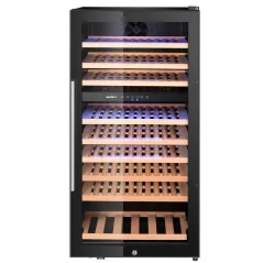 Vinoteca doble zona profesional 91 botellas 230 L con control digital 5-18°C