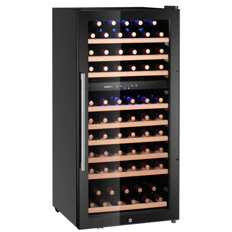 Vinoteca professional de doble zona 91 ampolles 230 L amb control digital 5-18°C