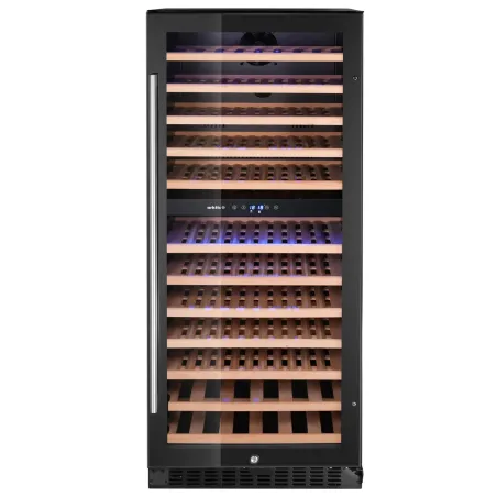 Vinoteca doble zona profesional 124 botellas 265L con control digital 5-18°C