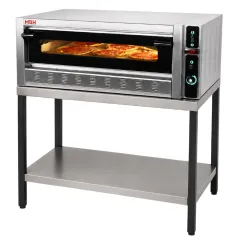 Forn de pizza professional de gas per a 6 pizzes de 30 cm amb base industrial