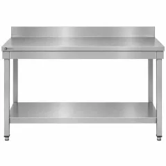 Wall-mounted commercial work table 1200x600 mm stainless steel WORLDMAI for foodservice
