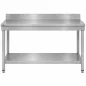 Table de travail murale professionnelle 1200x600 mm inox WORLDMAI pour CHR