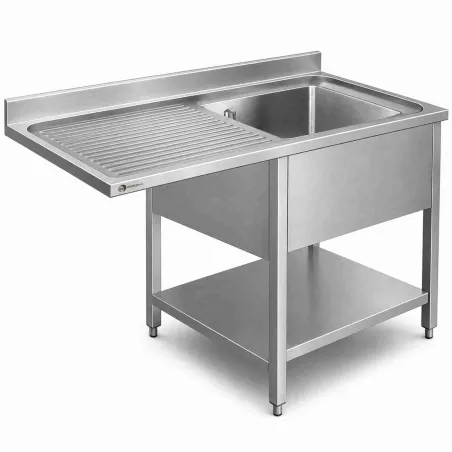 Aigüera WORLDMAI 1200x600 inox amb pica dreta i escorredor esquerre