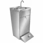 Lave-mains professionnel sur pied à pédale 450x550 mm inox WORLDMAI pour CHR