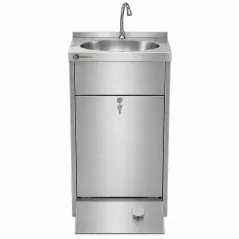 Floor-standing commercial pedal hand wash basin 450x550 mm stainless steel WORLDMAI for foodservice