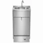Lave-mains professionnel sur pied à pédale 450x550 mm inox WORLDMAI pour CHR