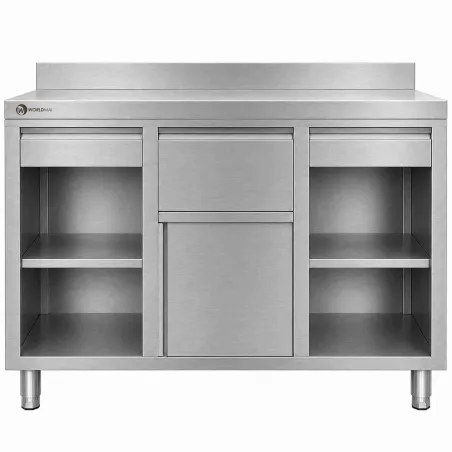 Moble cafeter industrial 1500x600 mm acer inoxidable WORLDMAI per a hostaleria