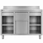Meuble cafetier inox professionnel 1500x600 mm WORLDMAI pour CHR