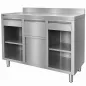 Mueble cafetero industrial 1500x600 mm acero inoxidable WORLDMAI para hostelería