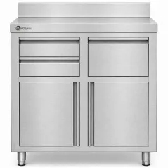 Mueble cafetero industrial 1000x600 mm acero inoxidable WORLDMAI para hostelería