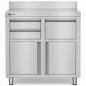 Mueble cafetero industrial 1000x600 mm acero inoxidable WORLDMAI para hostelería