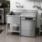 Évier professionnel 1200x600 mm avec emplacement lave-vaisselle et égouttoir à droite WORLDMAI pour CHR