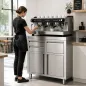 Mueble cafetero industrial 1000x600 mm acero inoxidable WORLDMAI para hostelería Mueble cafetero industrial 1000x600 mm acero inoxidable WORLDMAI para hostelería