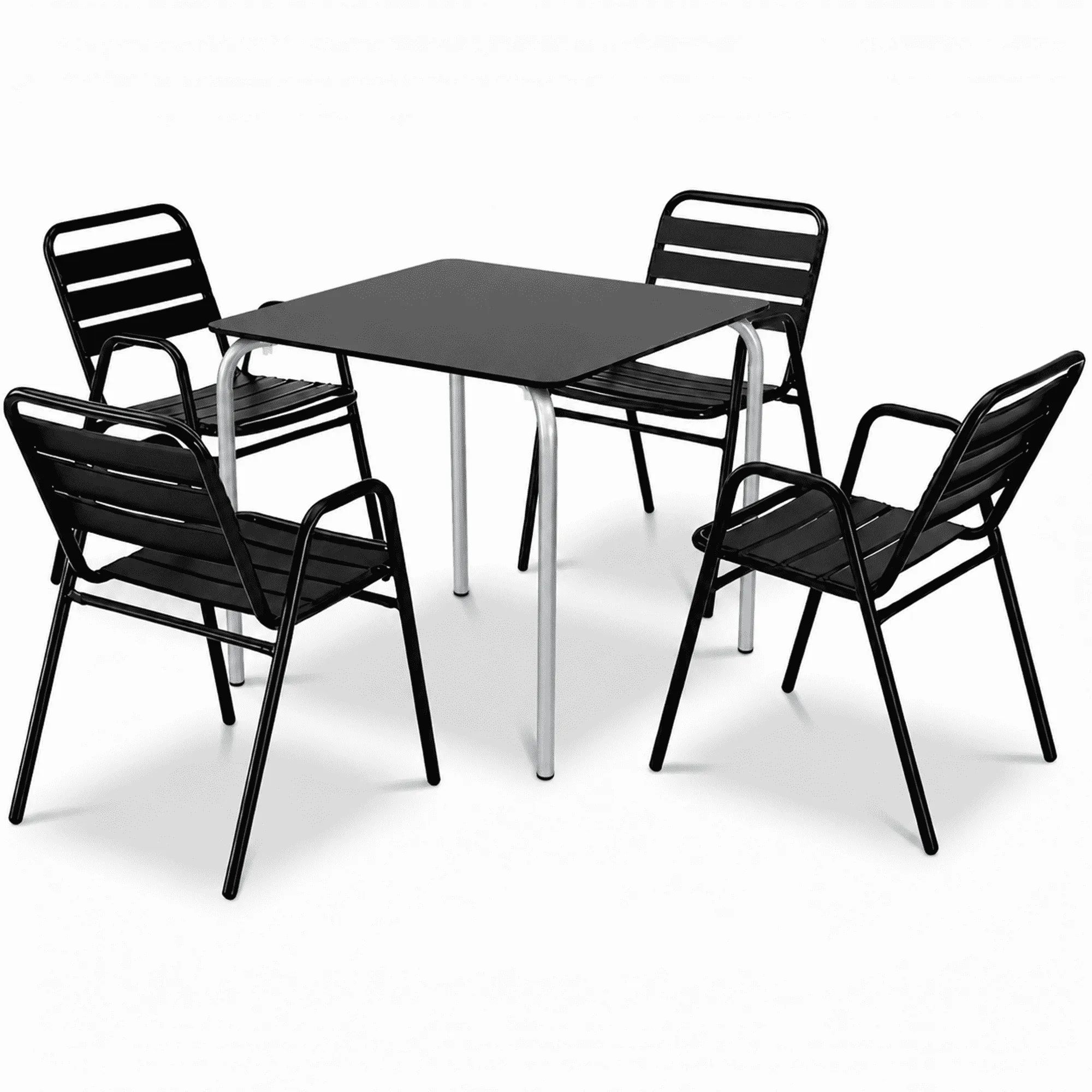 Mesa terraza 80x80 para 4 personas hostelería