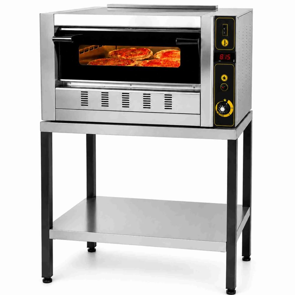 Professional gas pizza oven for 4 x 30 cm pizzas with industrial base stand Professional gas pizza oven for 4 x 30 cm pizzas with industrial base stand