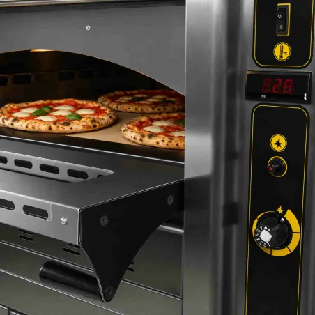 Horno de pizza a gas profesional doble para 12 pizzas de 30 cm