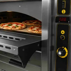 Horno de pizza a gas profesional doble para 8 pizzas de 30 cm