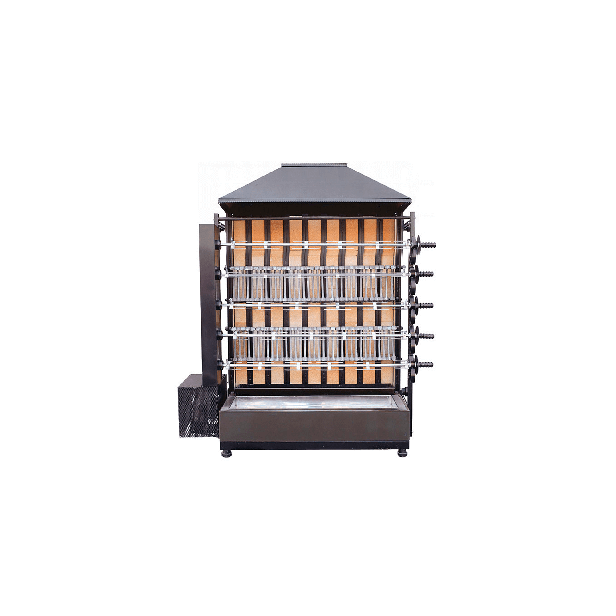 Rôtissoire à feu de bois 5 broches / 25 poulets