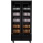 Worldmai black upright display refrigerator with 2 glass doors and frames Worldmai black upright display refrigerator with 2 glass doors and frames