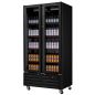 Worldmai black upright display refrigerator with 2 glass doors and frames Worldmai black upright display refrigerator with 2 glass doors and frames