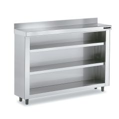 Meuble arrière-comptoir professionnel 1000x600 mm avec 2 étagères d'exposition