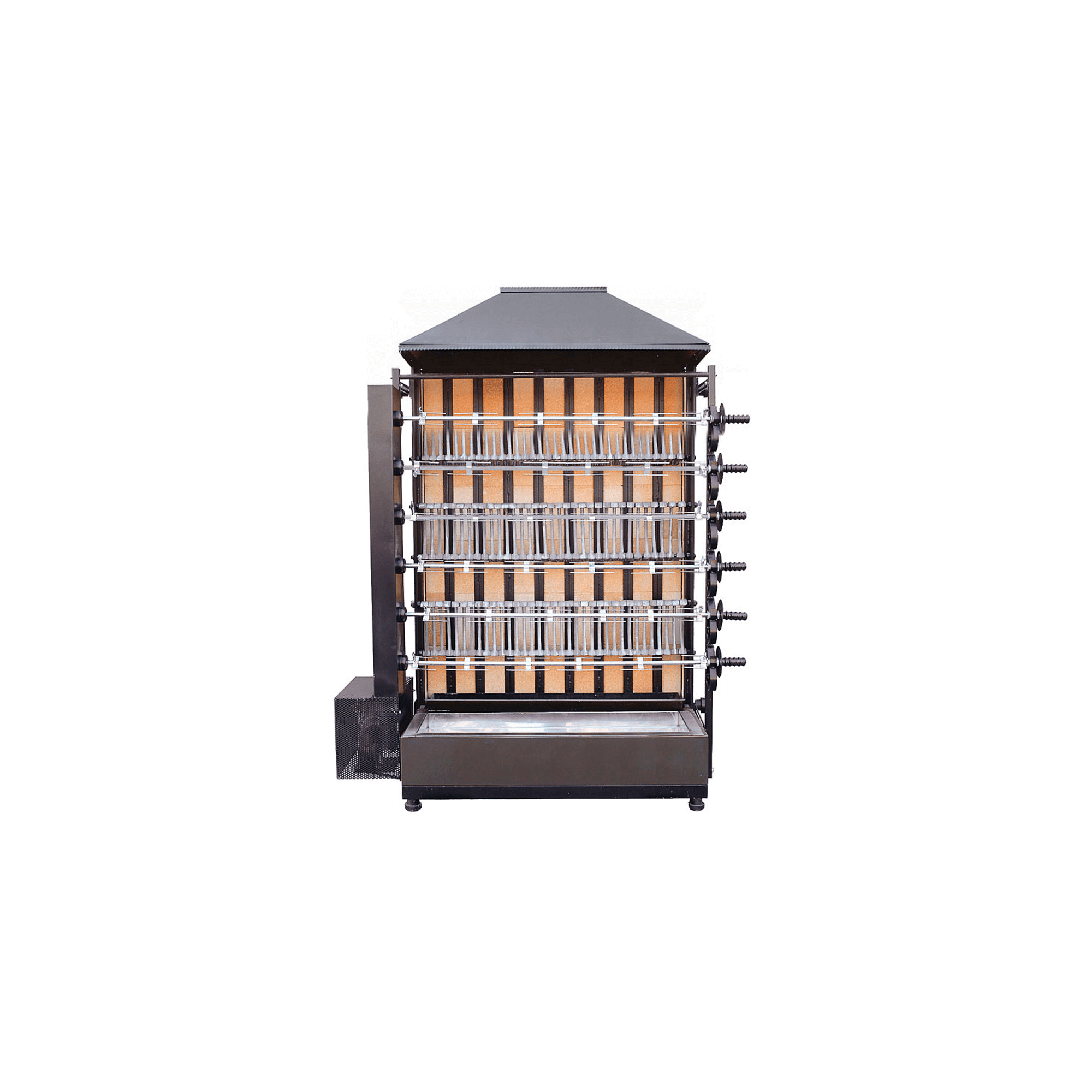 Rôtissoire à feu de bois 6 broches / 30 poulets